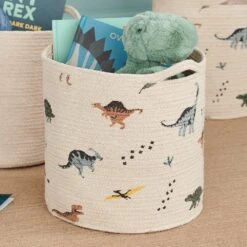 Woven Storage Basket, Dinosaur Explorer -Great Little Trading Co l5452 1