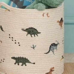 Woven Storage Basket, Dinosaur Explorer -Great Little Trading Co l5452 5