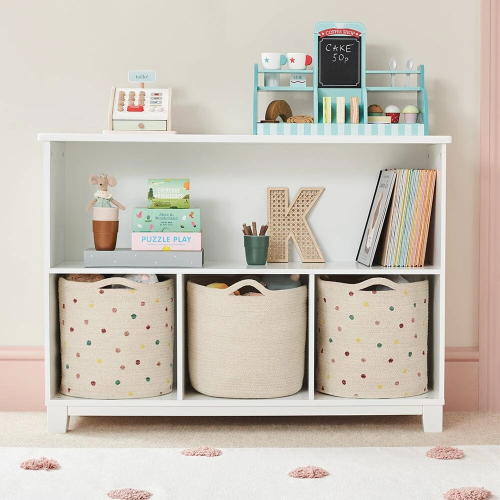 Woven Storage Basket, Pastel Spot 9 Woven Storage Basket, Pastel Spot - Image 7