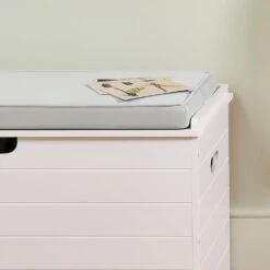 Washable Toy Box Cushion, Minty Green