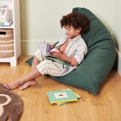 Plain Bean Bag, Forest Green 11 Plain Bean Bag, Forest Green -Great Little Trading Co l5476 3